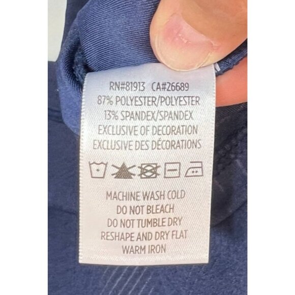 Robert Graham Navy Quarter-Zip Pullover Geometric Pattern Zipper Pocket Large - Picture 10 of 12